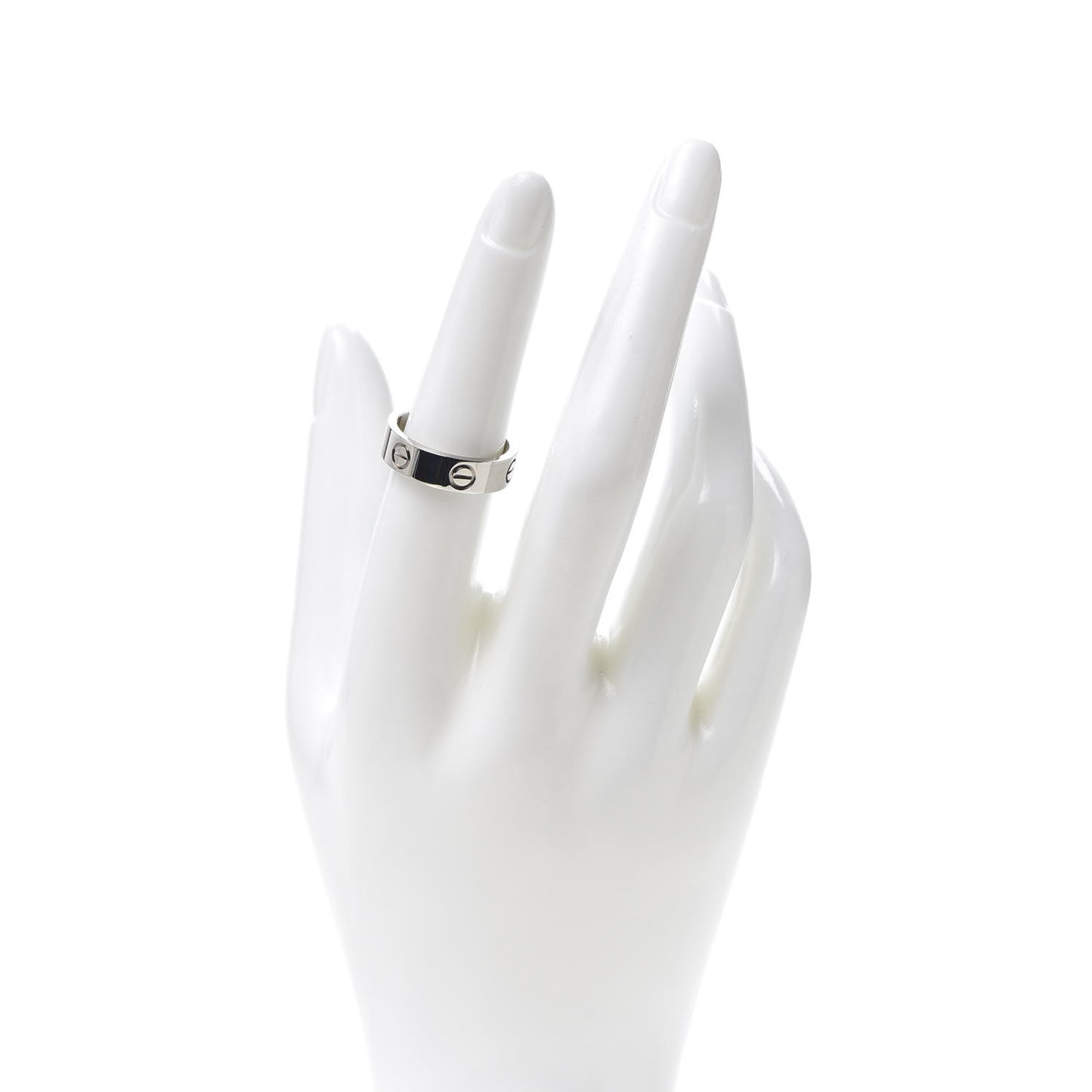 18K White Gold 5.5mm LOVE Ring 54 6.75