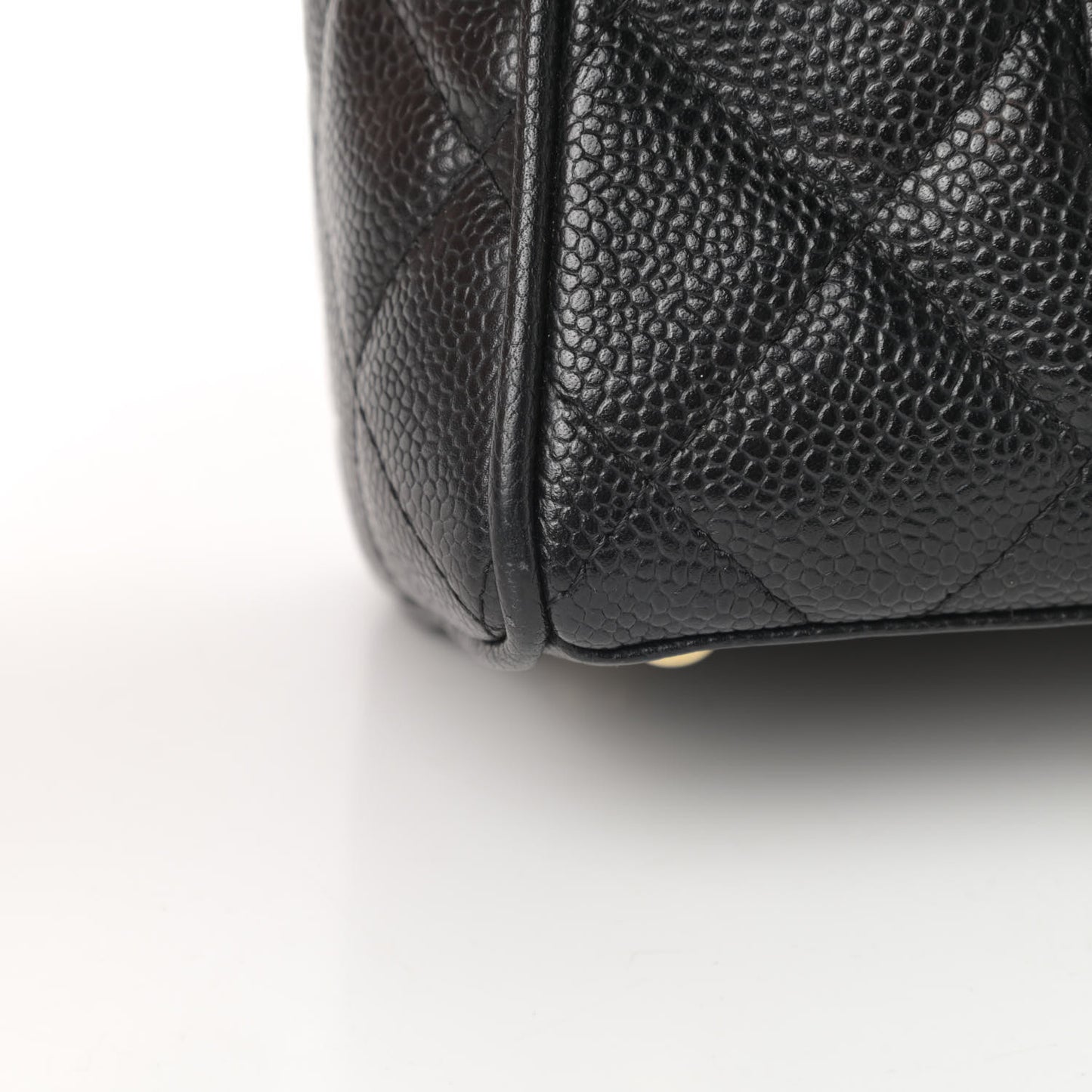 Caviar Quilted Small Bowler Black