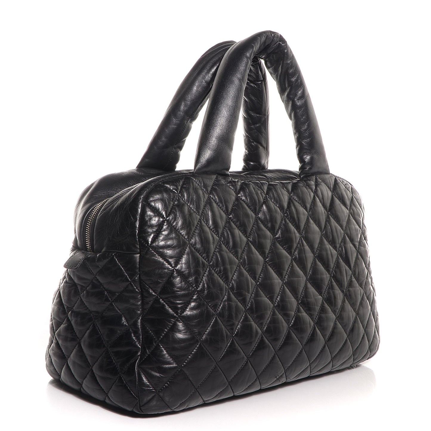 Lambskin Coco Cocoon Bowler Black