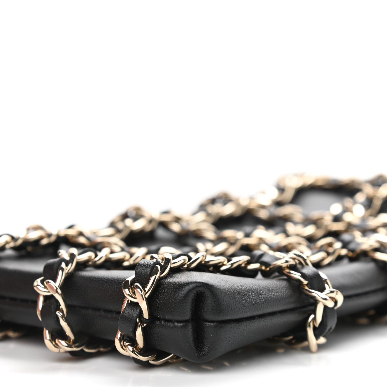 Chanel Lambskin Tech Me Out Clutch With Chain Black 11 of 13