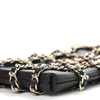 Chanel Lambskin Tech Me Out Clutch With Chain Black 11 of 13
