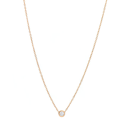 Cartier 18K Pink Gold Diamond LM D'Amour Pendant Necklace 1 of 5
