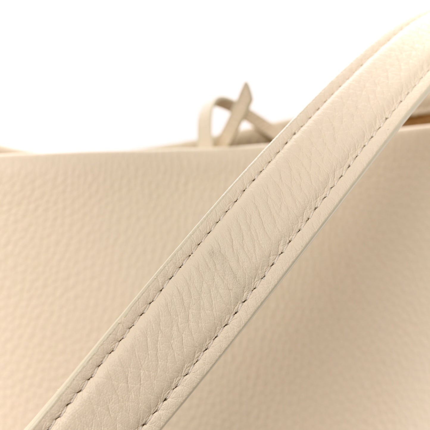 Grained Calfskin Medium N/S Park Tote Ivory