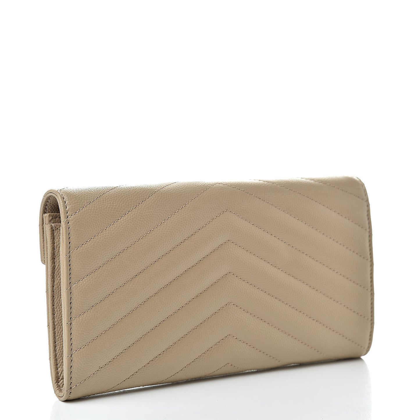 Grain De Poudre Matelasse Chevron Monogram Flap Wallet Famme