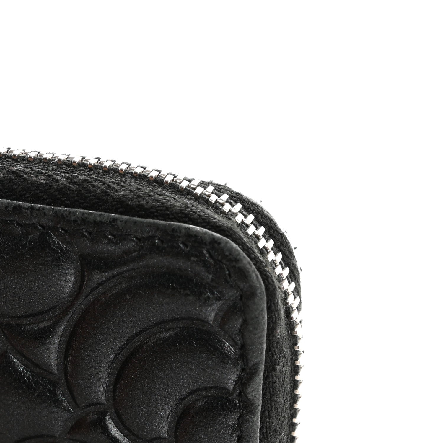 Chanel Lambskin Camellia Embossed Key Holder Case Black 11 of 13