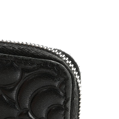 Chanel Lambskin Camellia Embossed Key Holder Case Black 11 of 13