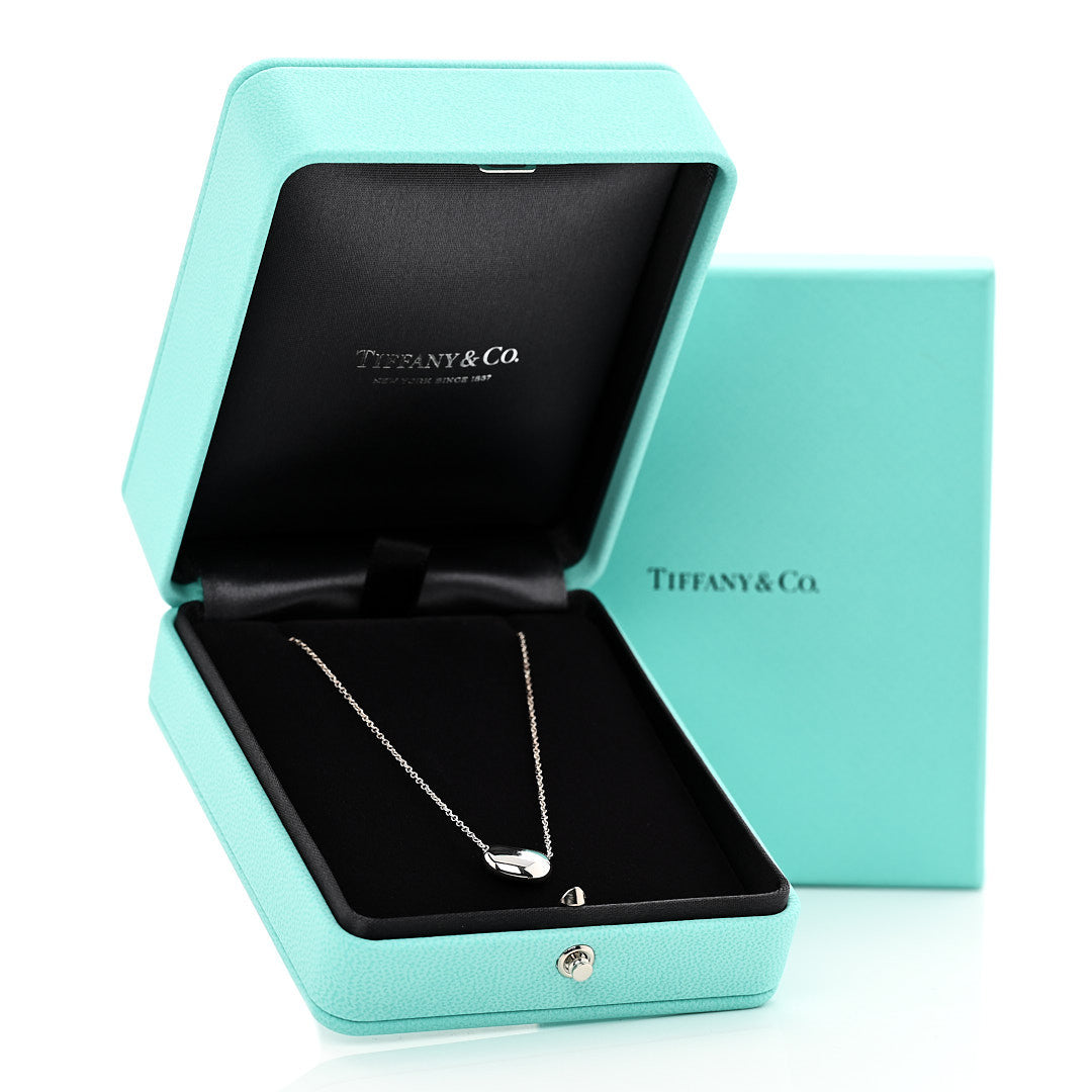 Sterling Silver 12mm Elsa Peretti Bean Pendant Necklace