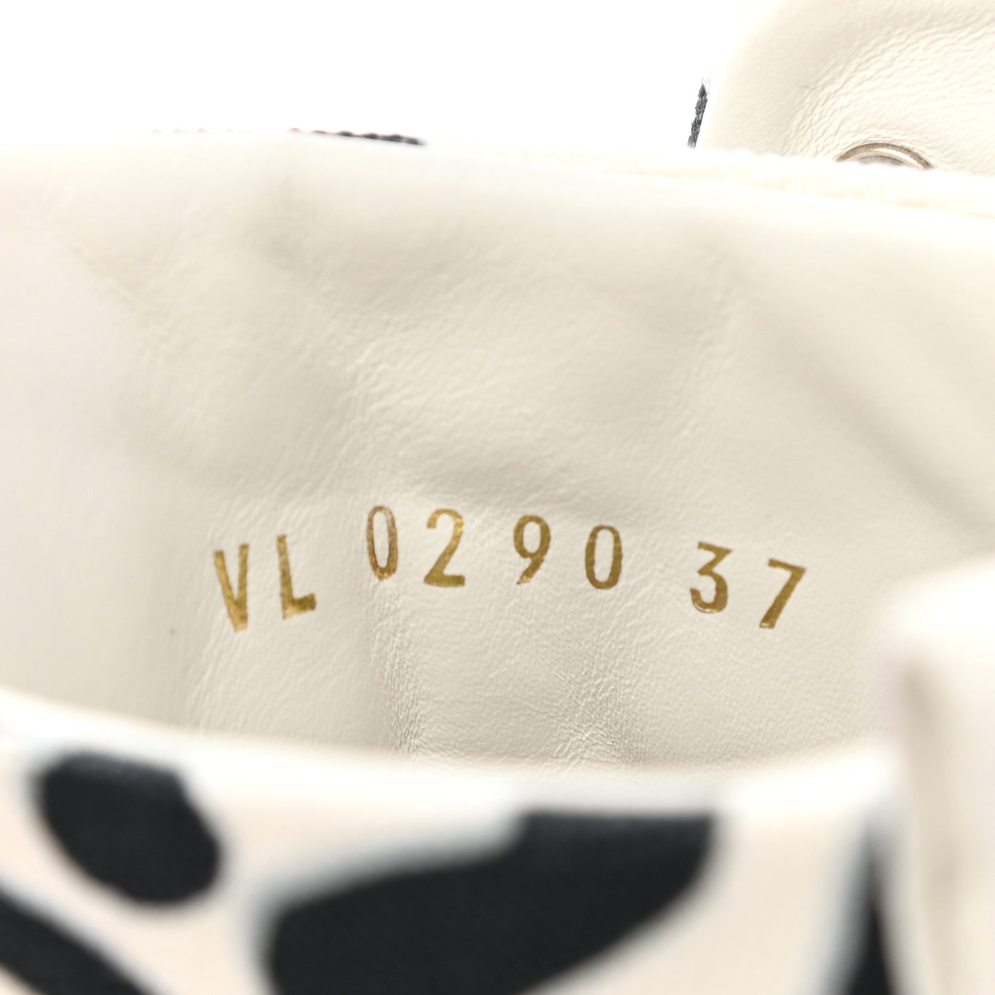 X UF Calfskin Tufted Monogram Stellar Sneaker Boots 37 White Black