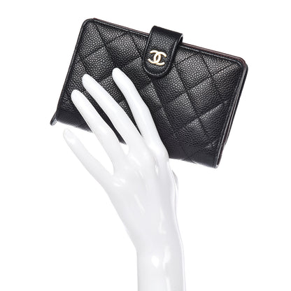 Chanel Caviar Quilted Zipped Pocket Wallet Black 2 of 19
