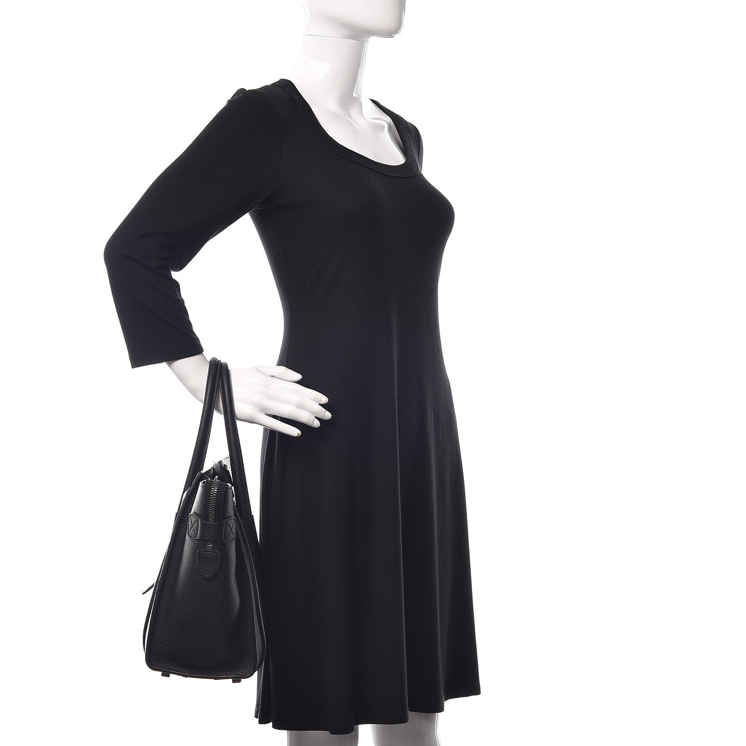 Celine Drummed Calfskin Micro Luggage Black 2 of 10
