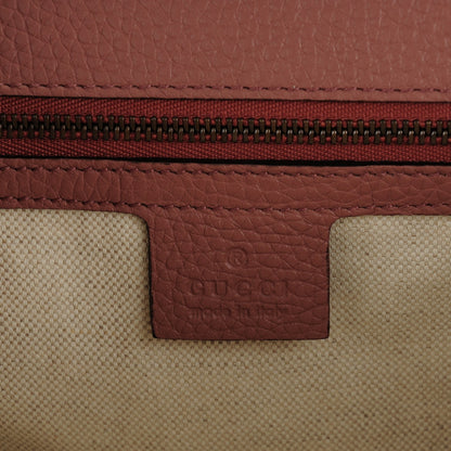 Gucci Calfskin Small GG Marmont Top Handle Bag Rosy Phard 6 of 7