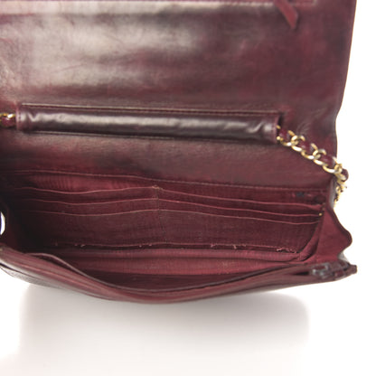 Chanel Caviar Timeless CC Wallet on Chain WOC Dark Red 5 of 18