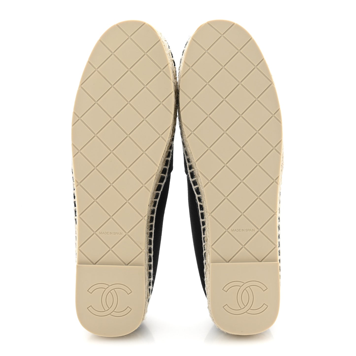 Canvas Embroidered Floral CC Espadrilles 41 Black