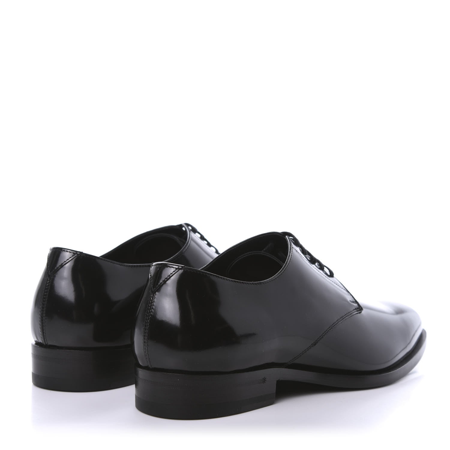 Saint Laurent Patent Calfskin Mens Smoking 25 Derby Lace Up Shoes 41 Black 4 of 10