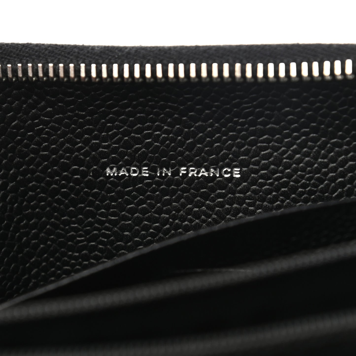 Caviar Quilted Large Gusset Zip Around Wallet Black