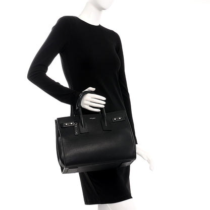 Saint Laurent Grained Calfskin Small Supple Sac De Jour Black 3 of 12