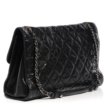 Chanel Crumpled Grained Calfskin CC Crave Jumbo Flap Black 3 of 9