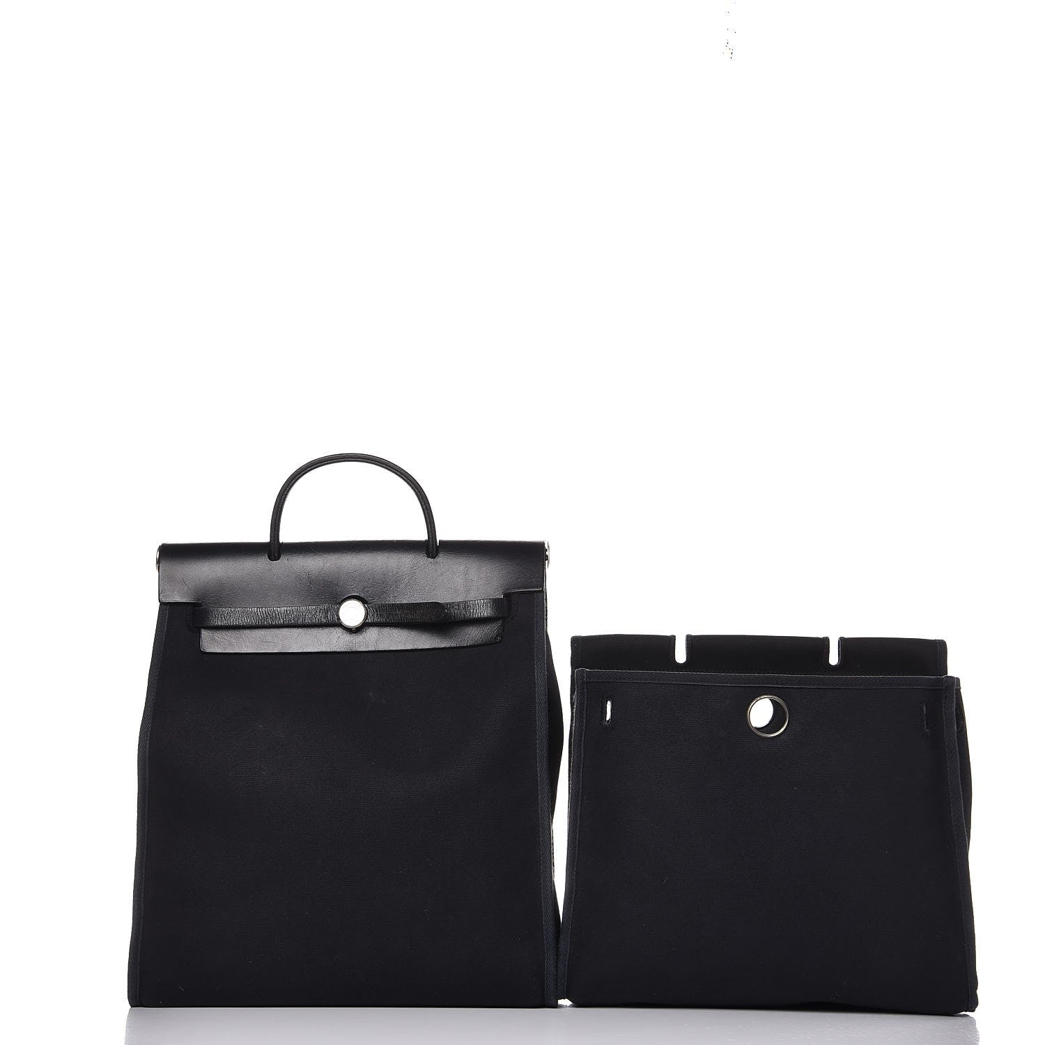 Hermes Military Toile Vache Hunter Herbag PM 31 Black 18 of 24