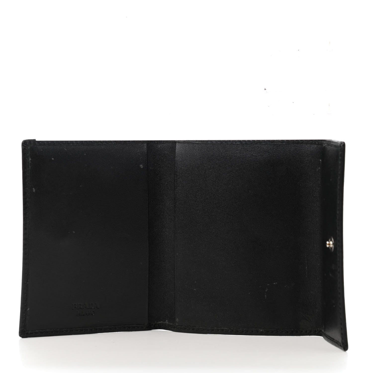 Prada Vitello Flap Wallet Black 4 of 4