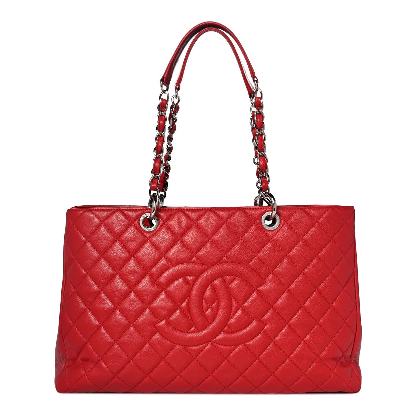 Caviar Quilted XL Grand Shopping Tote GST Red