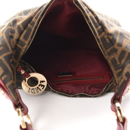 Fendi Zucca Cuoio Lucido Small Chef Hobo Tobacco Rosso Scuro 4 of 9