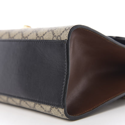 Gucci GG Supreme Monogram Calfskin Medium Padlock Shoulder Bag Beige Black Cuir 12 of 13