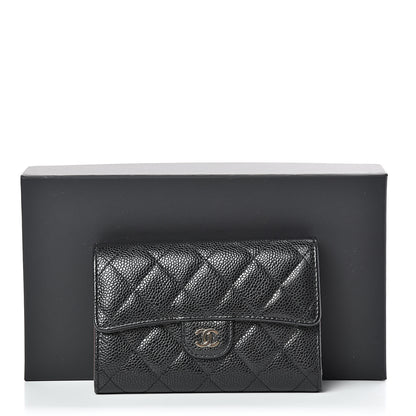 Chanel Caviar Quilted Medium Flap Wallet Black 10 of 10