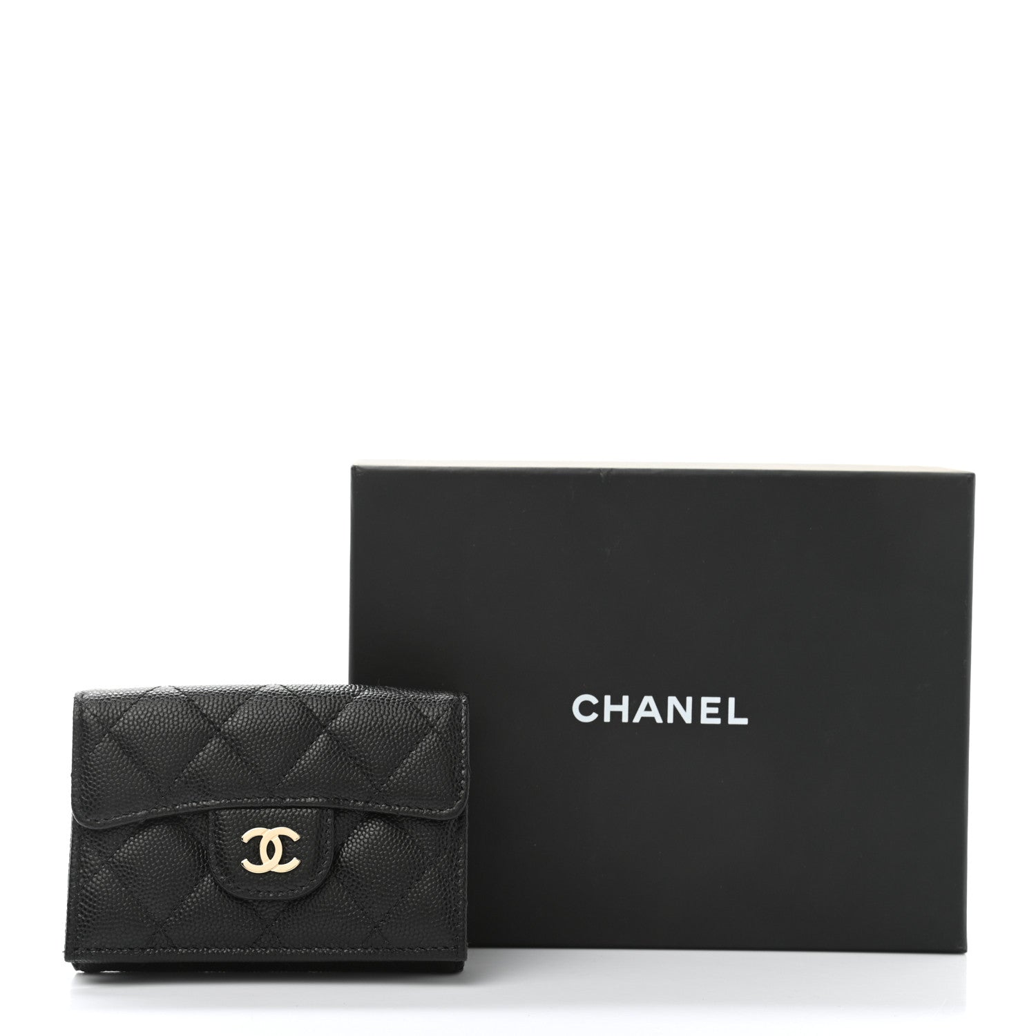 Chanel Caviar Quilted Double Flap Wallet Black 9 of 9