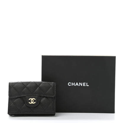 Chanel Caviar Quilted Double Flap Wallet Black 9 of 9