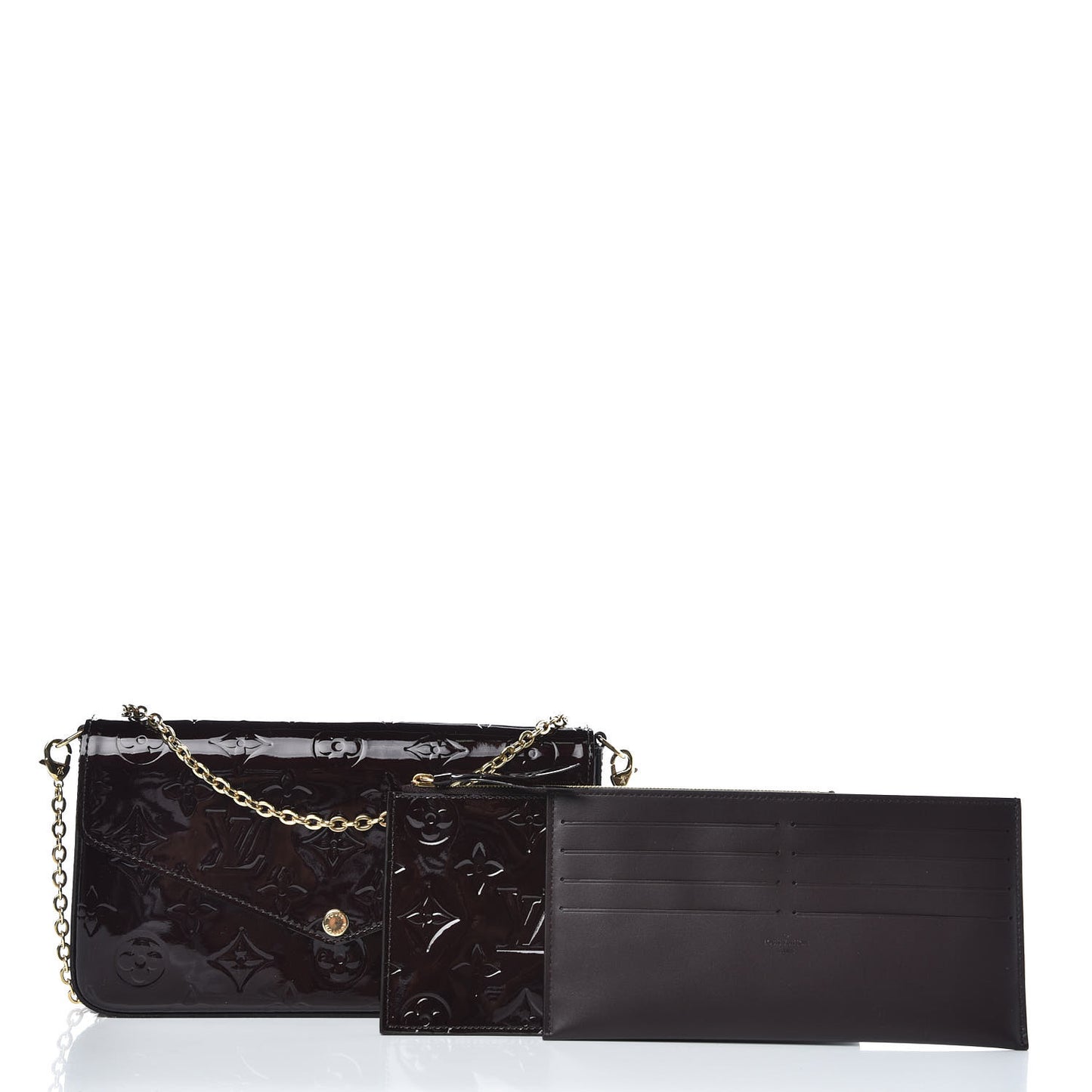 Vernis Pochette Felicie Chain Wallet Amarante