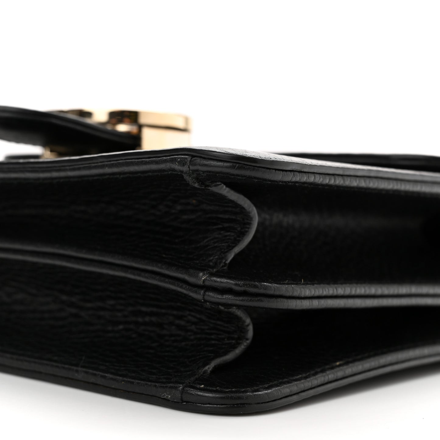 Dollar Calfskin Small Interlocking G Shoulder Bag Black