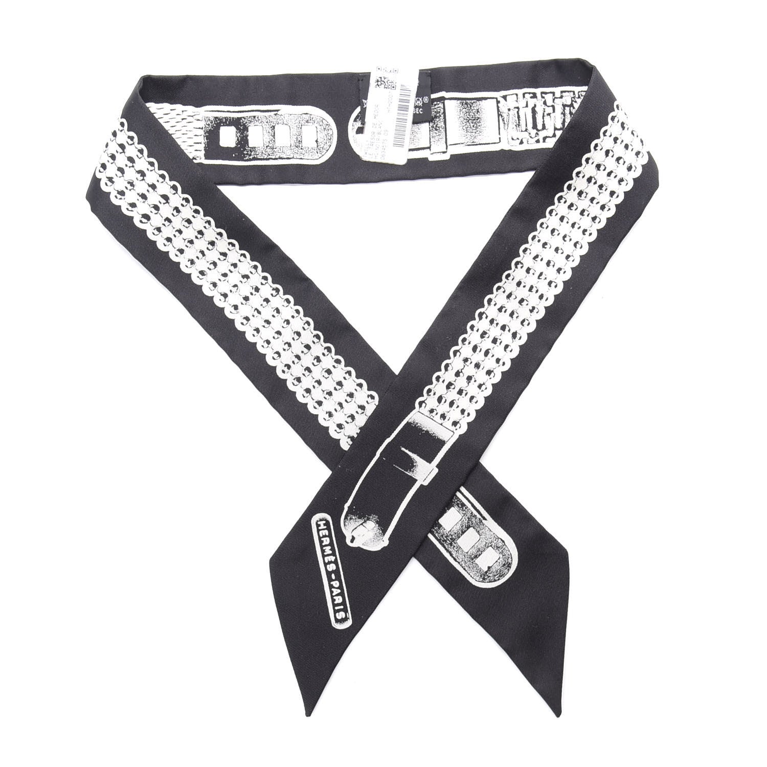 Hermes Silk Le Tresor De Medor Twilly Black White 1 of 3