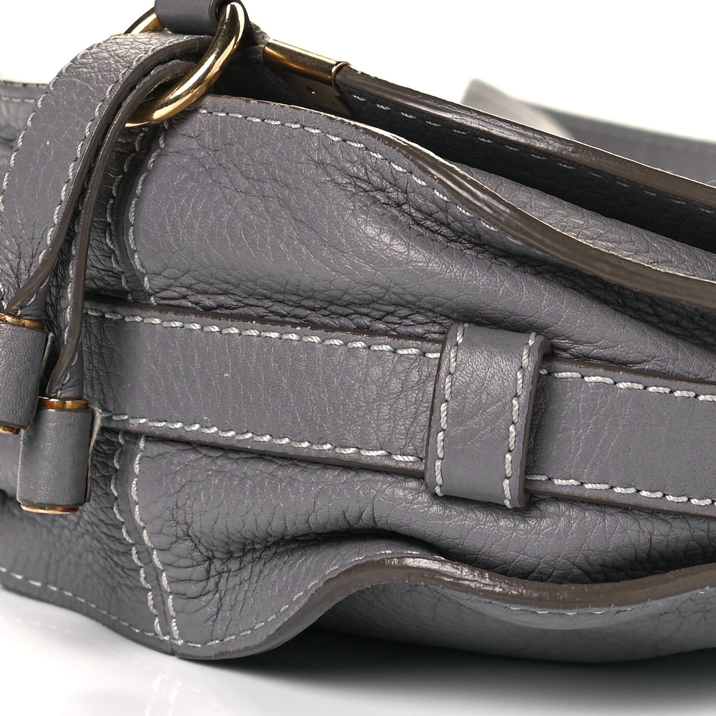 Calfskin Mini Marcie Round Crossbody Bag Cashmere Grey