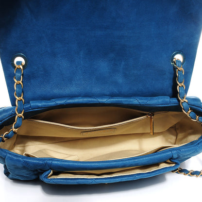 Chanel Iridescent Calfskin Chic Quilt Large Flap Blue 5 of 8