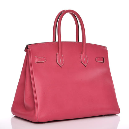 Hermes Epsom Candy Birkin 35 Rose Tyrien Rubis 3 of 41