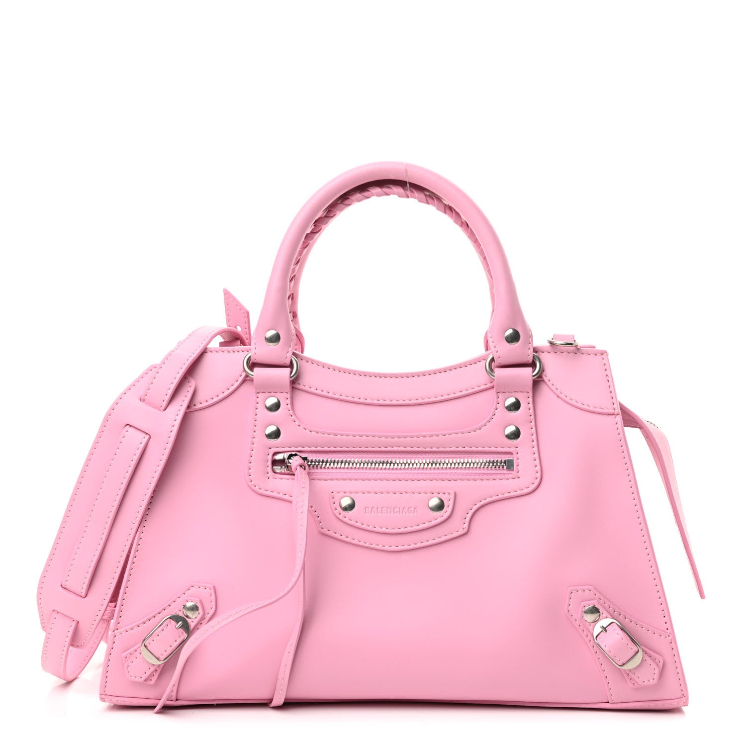 Balenciaga Smooth Calfskin Neo Classic Silver Hardware S City Candy Pink 1 of 15