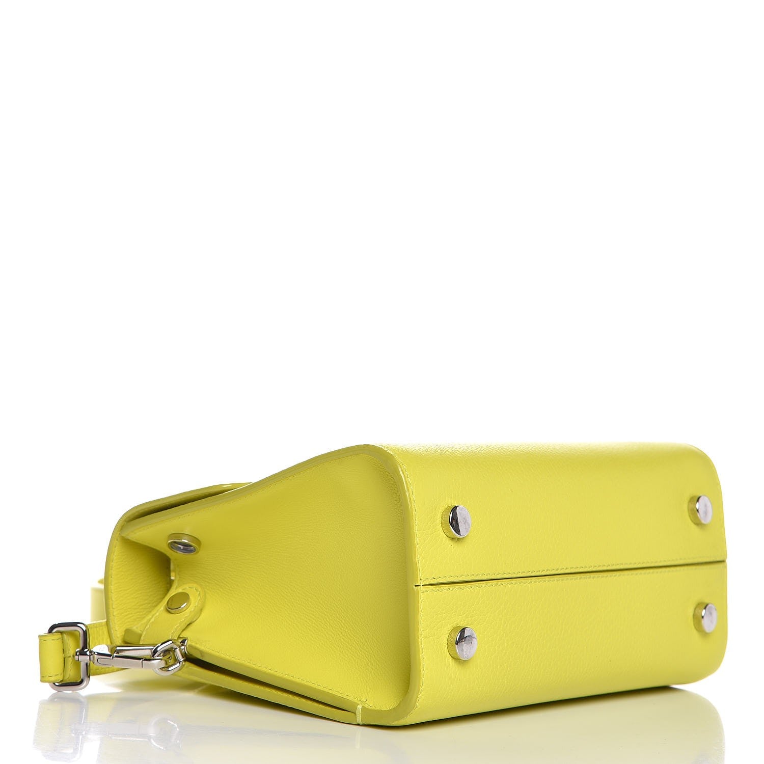 Christian Dior Grained Calfskin Mini Diorever Flap Yellow 4 of 12