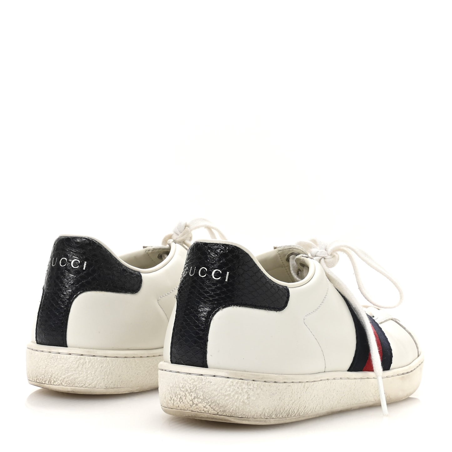 Calfskin Ayers Web Womens Ace Sneakers 37 White Blue