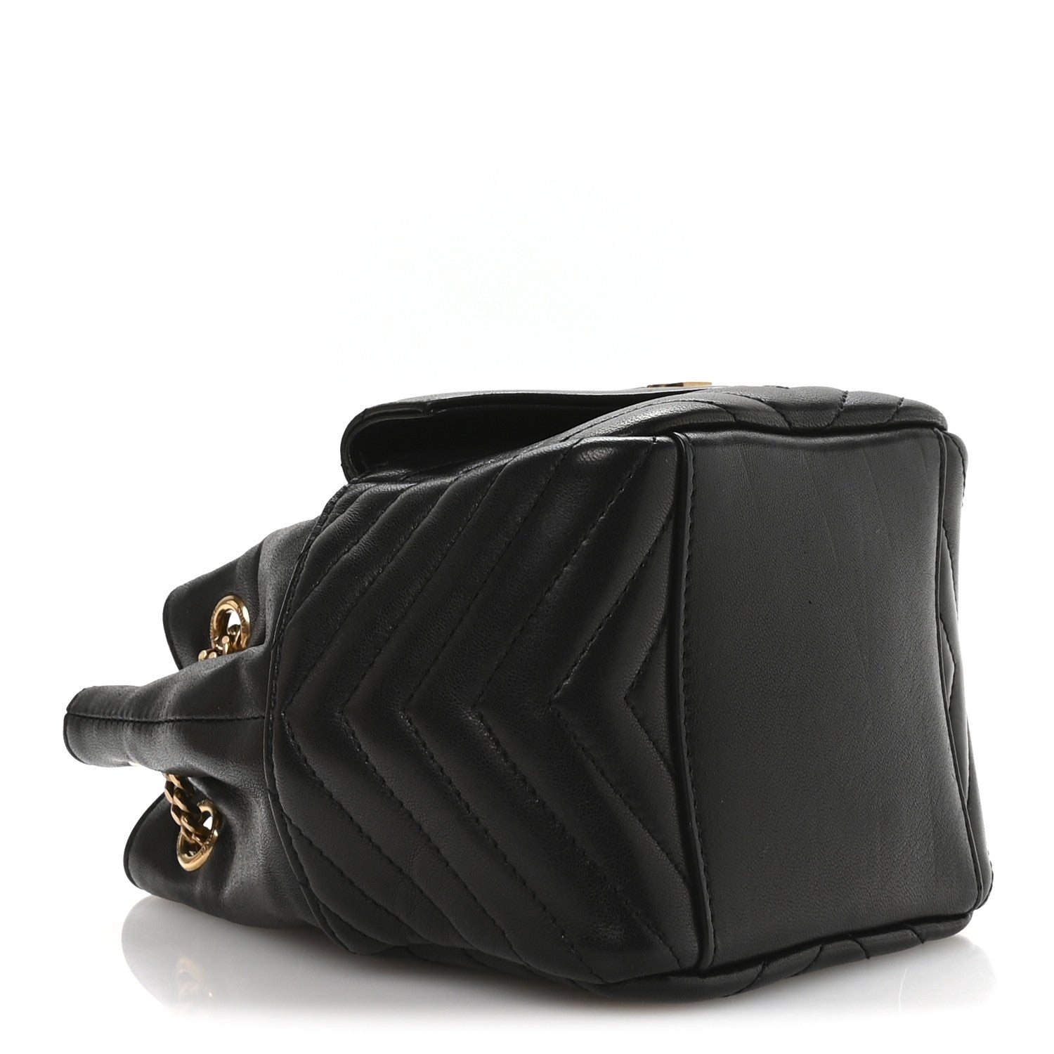 Saint Laurent Lambskin Matelasse Monogram Joe Nano Bucket Bag Black 6 of 19