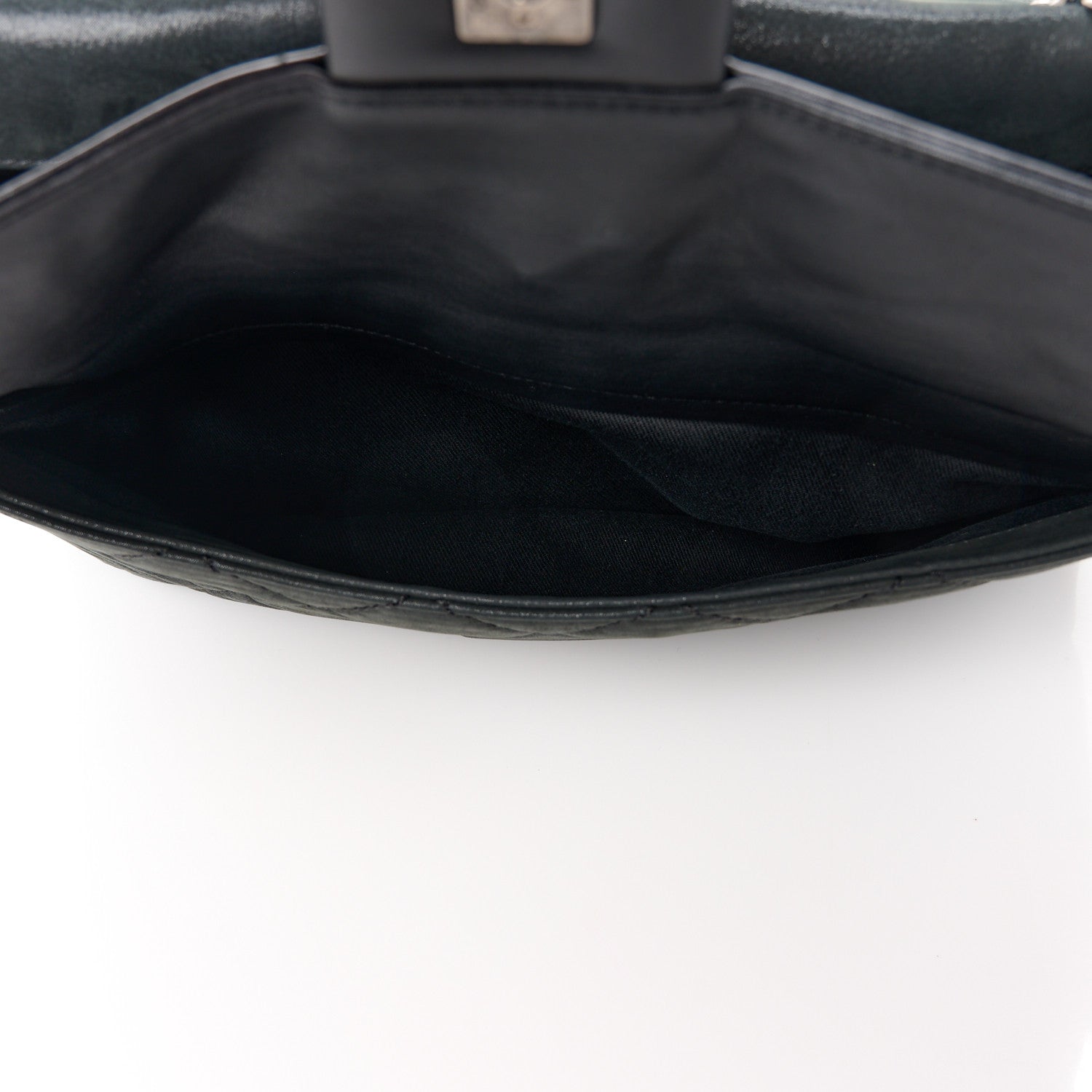 Chanel Iridescent Calfskin Jumbo In the Mix Double Flap Black 6 of 12