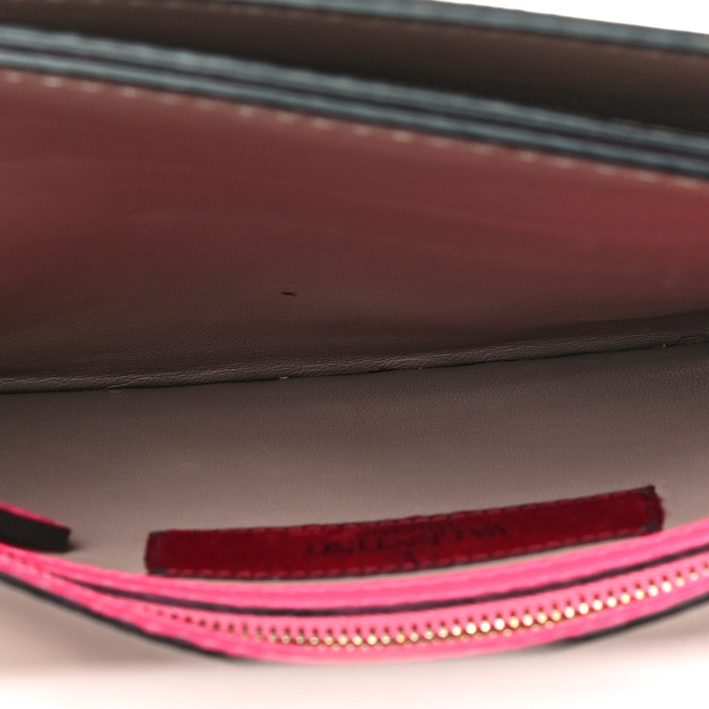Nappa Rockstud Wristlet Clutch Fuxia Fluo