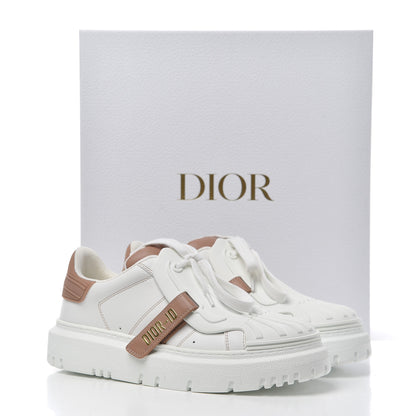 Christian Dior Calfskin Bi-Color Dior-ID Platform Sneakers 37 White Nude 10 of 10