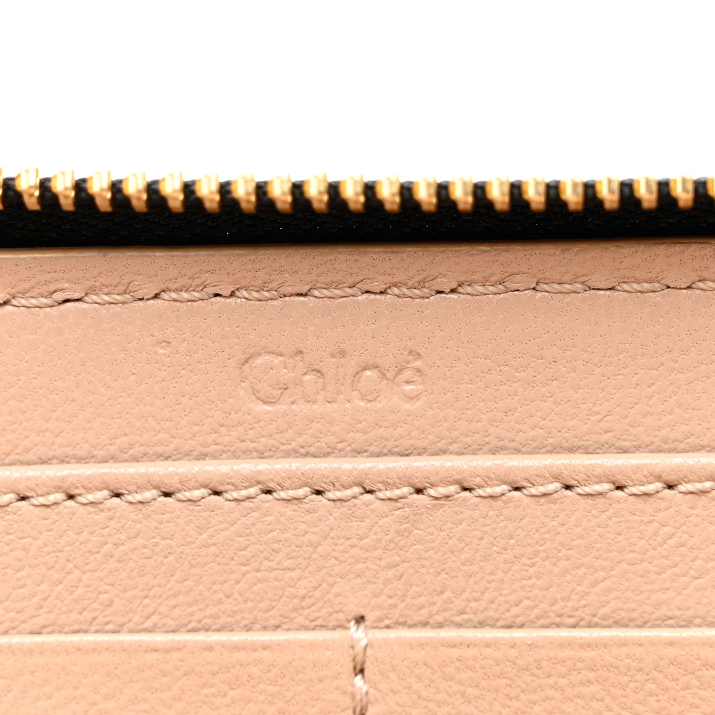 Grained Calfskin Marcie Long Zip Around Wallet Black