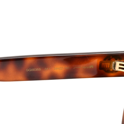 Gucci Acetate Round Web Sunglasses GG 0035S Tortoise 5 of 8