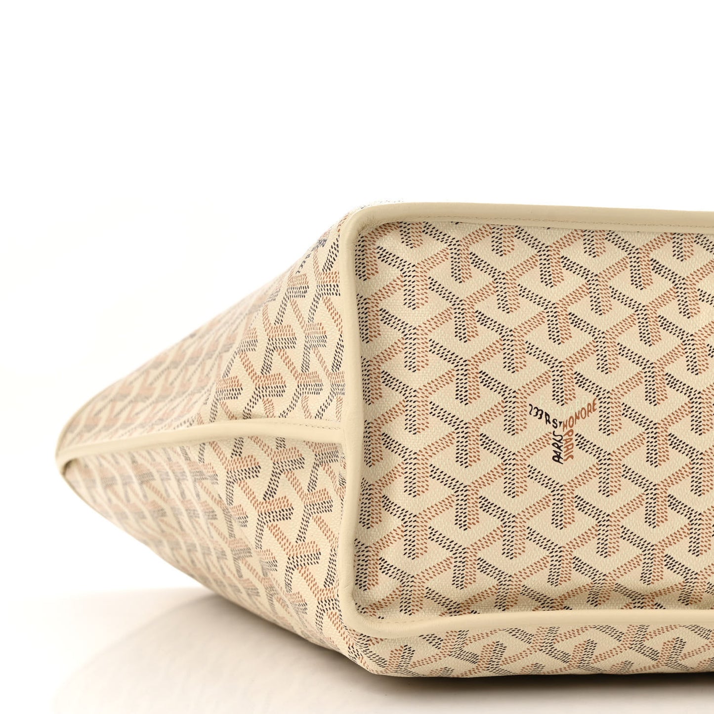 Goyardine Embroidered Seahorse Reversible Anjou PM Sand