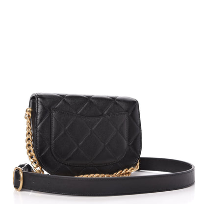 Chanel Calfskin Quilted Moon Messenger Black 3 of 12