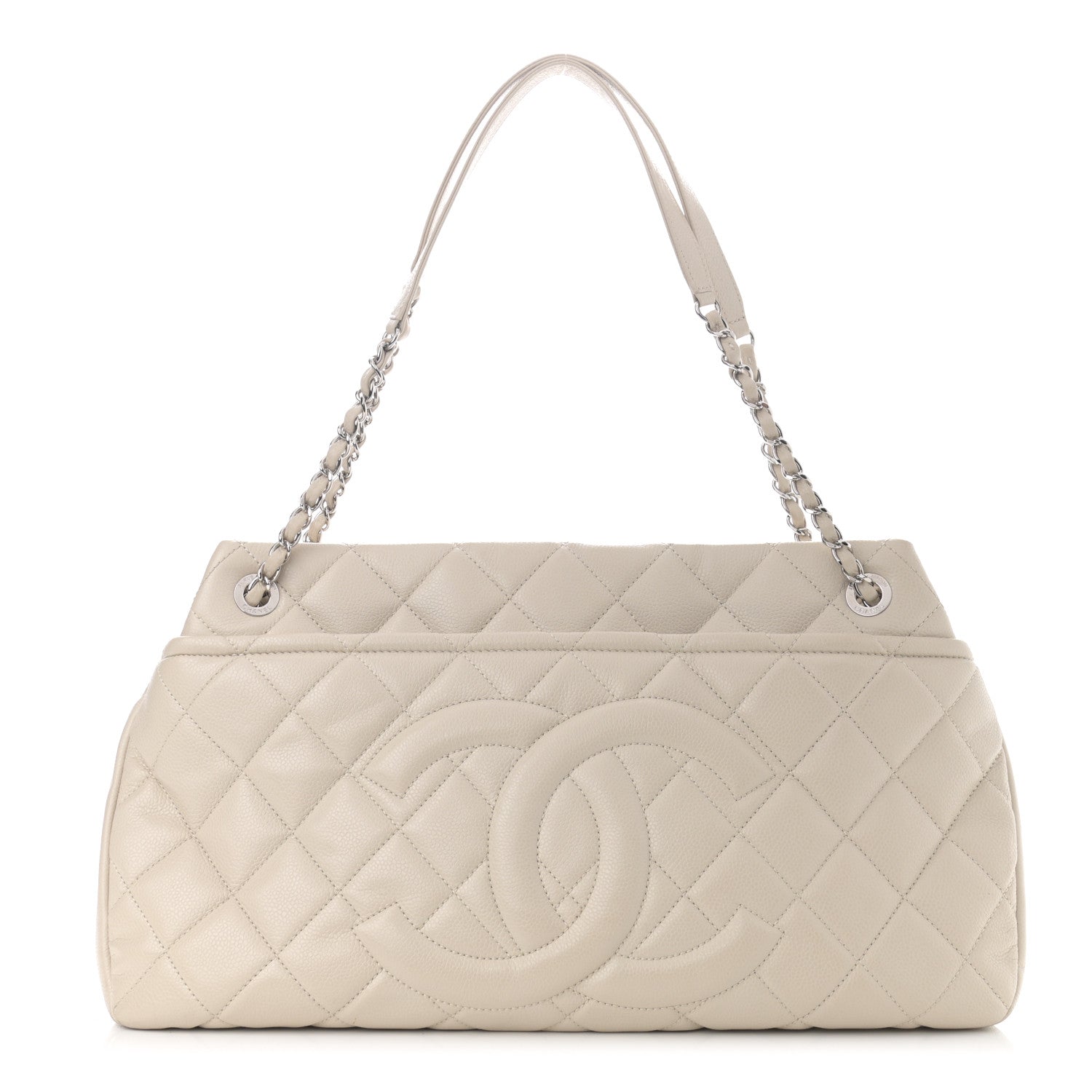 Chanel Caviar Quilted Timeless CC Soft Tote Off White 1 of 16