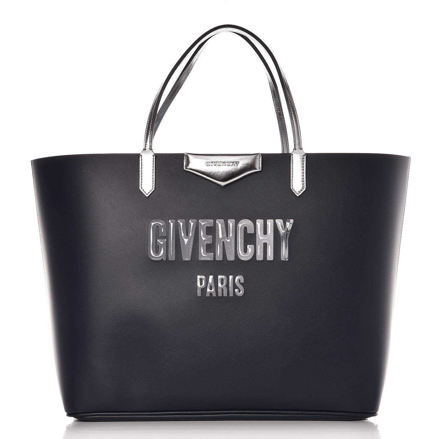 Givenchy Calfskin Large Antigona Tote Night Blue Silver 1 of 12