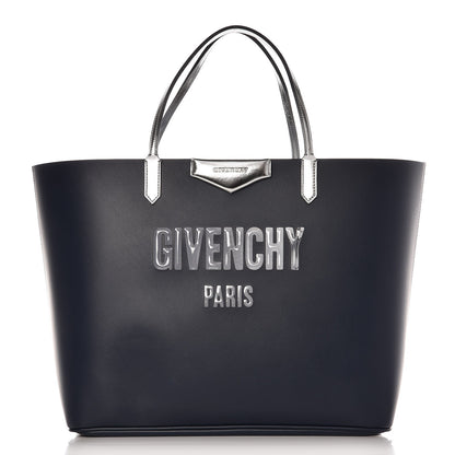 Givenchy Calfskin Large Antigona Tote Night Blue Silver 1 of 12