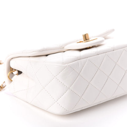 Chanel Lambskin Quilted Mini Pearl Crush Flap White 9 of 10